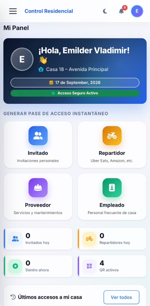 App Celular Residente Real